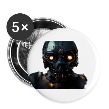 Pour les joueurs - Lot de 5 petits badges (25 mm) - blanc - Devant