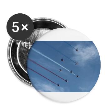 Patrouille de France - Lot de 5 petits badges (25 mm) - blanc - Devant