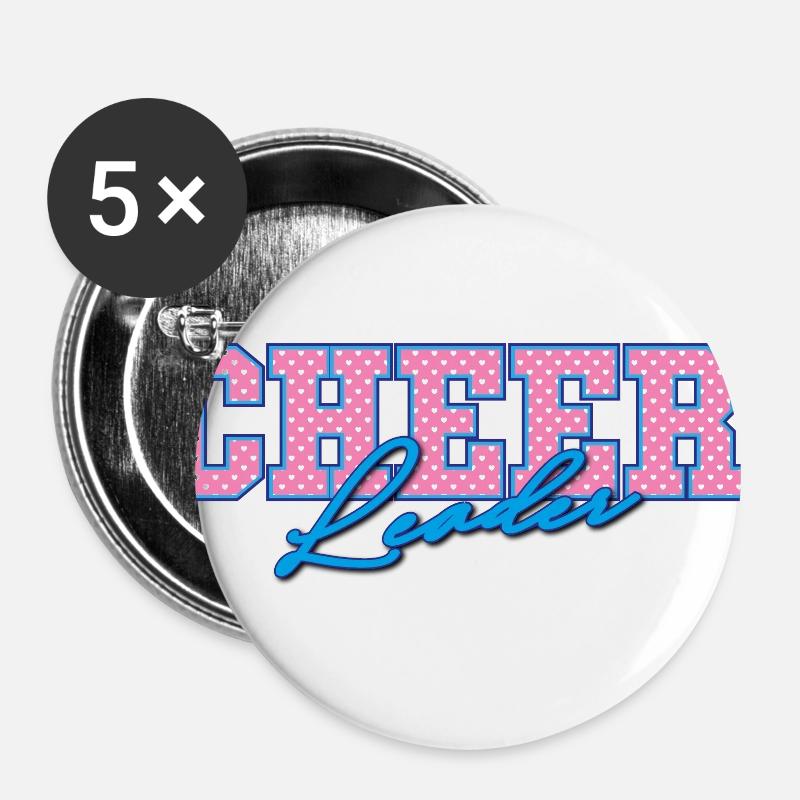 CheerLeader - Buttons small 1''/25 mm (5-pack) - white