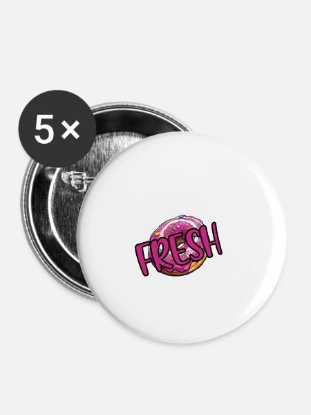 Fresh - Buttons klein 25 mm (5er Pack) - Weiß