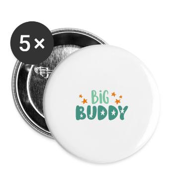Father & Son | Parents gifts | Gifts Children - Buttons small 1''/25 mm (5-pack) - white - Front