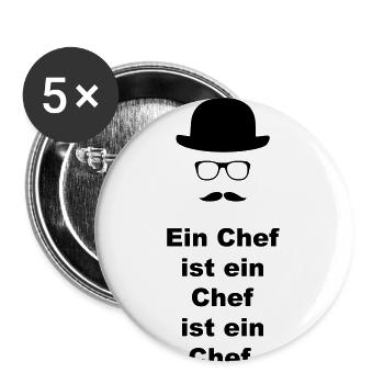 Chef - Buttons klein 25 mm (5er Pack) - Weiß - Vorne