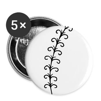 Branch branch leaf leaves plant nature mistletoe fir - Buttons small 1''/25 mm (5-pack) - white - Front