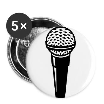 microphone - Buttons small 1''/25 mm (5-pack) - white - Front