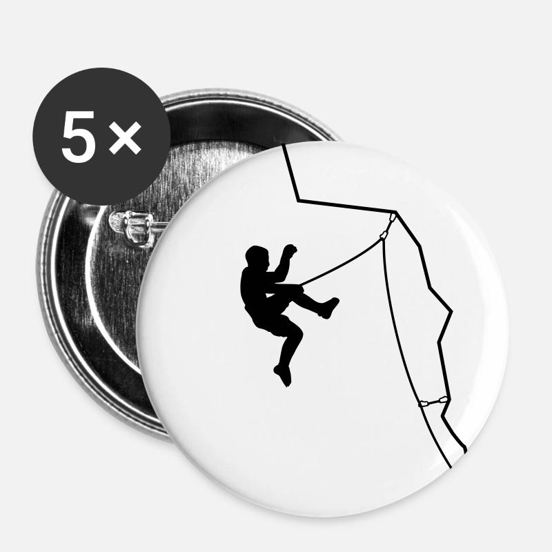 Climbers Fall - Buttons small 1''/25 mm (5-pack) - white