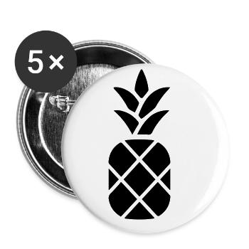 pineapple fruit - Buttons small 1''/25 mm (5-pack) - white - Front
