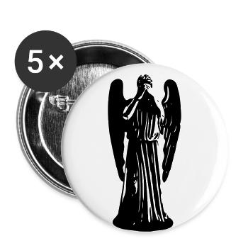 Don't Blink - Buttons klein 25 mm (5er Pack) - Weiß - Vorne