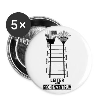 LEITER VOM RECHENZENTRUM - Buttons klein 25 mm (5er Pack) - Weiß - Vorne
