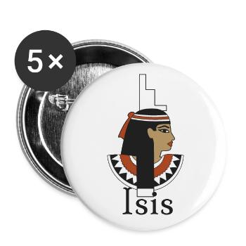 Isis Göttin des Universums - Buttons klein 25 mm (5er Pack) - Weiß - Vorne