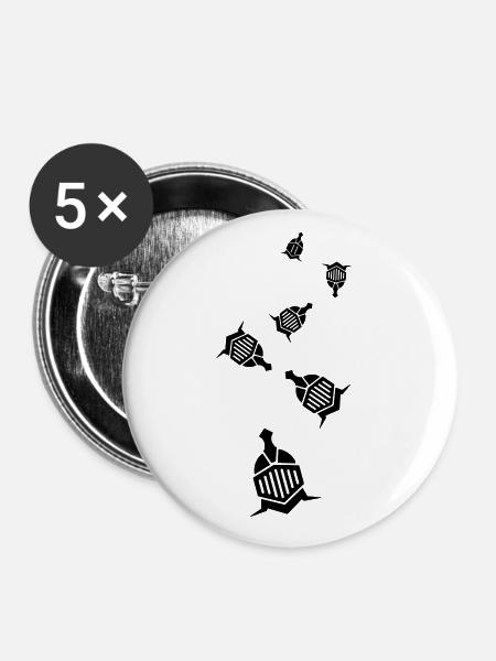 Ritter Helm - Buttons klein 25 mm (5er Pack) - Weiß