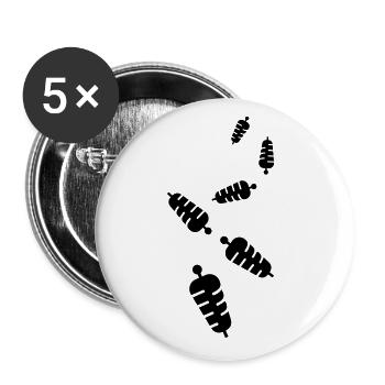 Icône sandwich - Lot de 5 petits badges (25 mm) - blanc - Devant