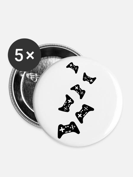 Gamepad Symbol Controller - Buttons klein 25 mm (5er Pack) - Weiß