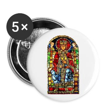 church window cathedral strasbourg - Buttons small 1''/25 mm (5-pack) - white - Front