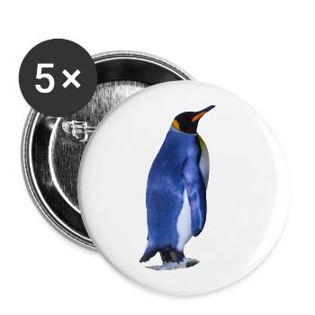 Les pingouins sont incapables de voler, mais de bons nageurs - Lot de 5 petits badges (25 mm) - blanc - Devant