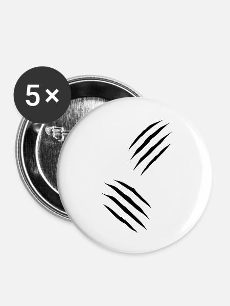 Two_Claws - Buttons klein 25 mm (5er Pack) - Weiß