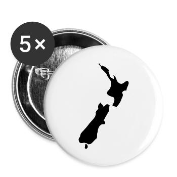 NEW ZEALAND NOUVELLE ZÉLANDE - Lot de 5 petits badges (25 mm) - blanc - Devant