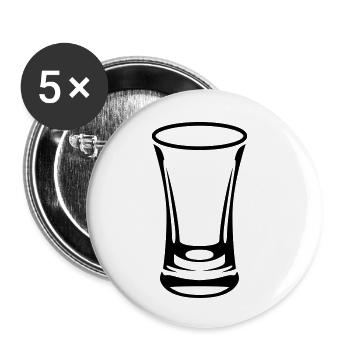 Shot Glass - Buttons small 1''/25 mm (5-pack) - white - Front