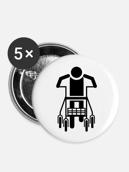 Rollator Vektor - Buttons klein 25 mm (5er Pack) - Weiß