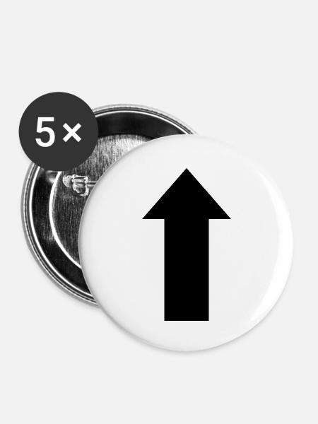 Pfeil - Buttons klein 25 mm (5er Pack) - Weiß
