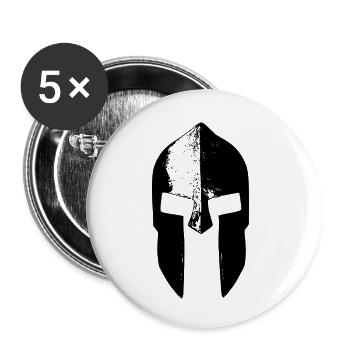 spartan helm png - Buttons small 1''/25 mm (5-pack) - white - Front