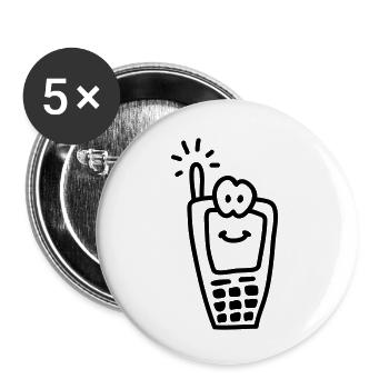 Merry mobile phone - Line - Buttons small 1''/25 mm (5-pack) - white - Front