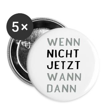 Sprüche - Buttons klein 25 mm (5er Pack) - Weiß - Vorne