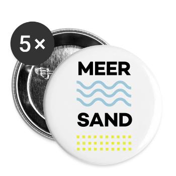 MEER&SAND - Buttons klein 25 mm (5er Pack) - Weiß - Vorne