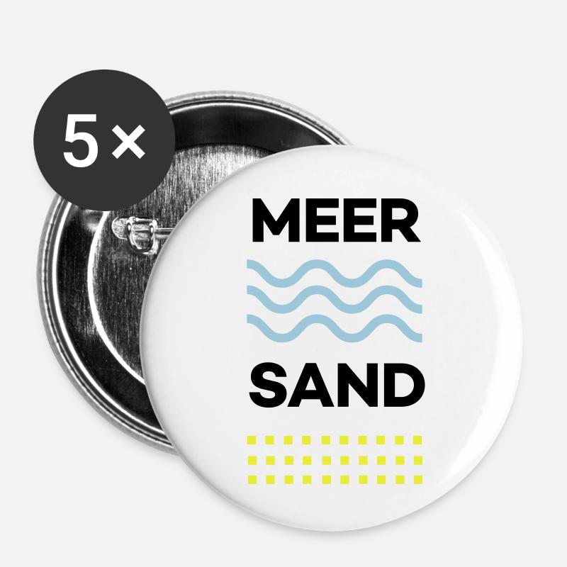 MEER&SAND - Buttons klein 25 mm (5er Pack) - Weiß