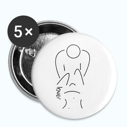 lover - Buttons klein 25 mm (5er Pack)