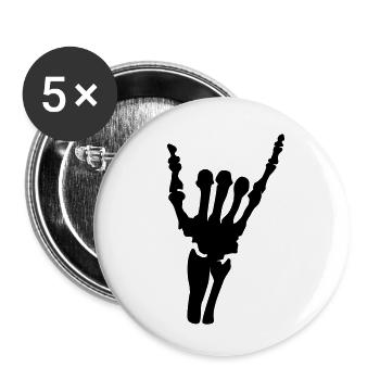 hang_loose_vec_1 de - Buttons klein 25 mm (5er Pack) - Weiß - Vorne