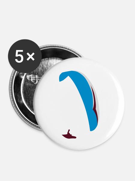 Paraglider XC - Buttons klein 25 mm (5er Pack) - Weiß