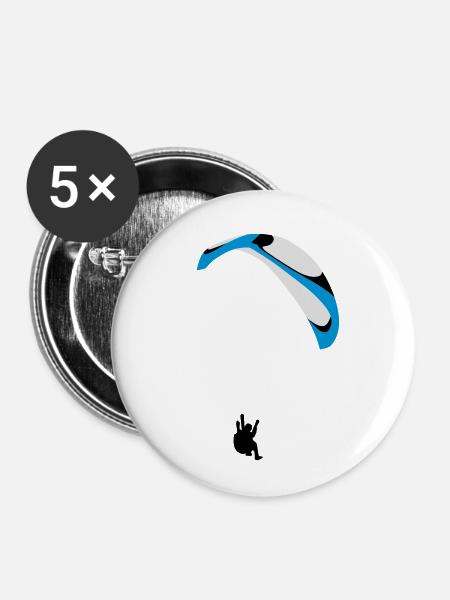 Paragliding Acro - Buttons klein 25 mm (5er Pack) - Weiß