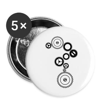 Geek - Buttons small 1''/25 mm (5-pack) - white - Front