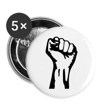 1 color - against capitalism working class war - Lot de 5 petits badges (25 mm) - blanc - Devant