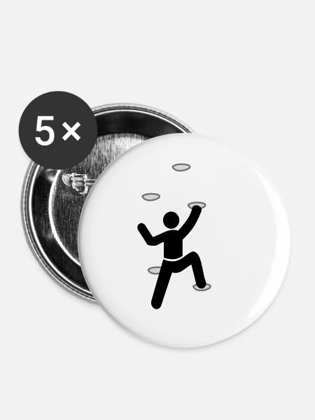 climber - Buttons klein 25 mm (5er Pack) - Weiß