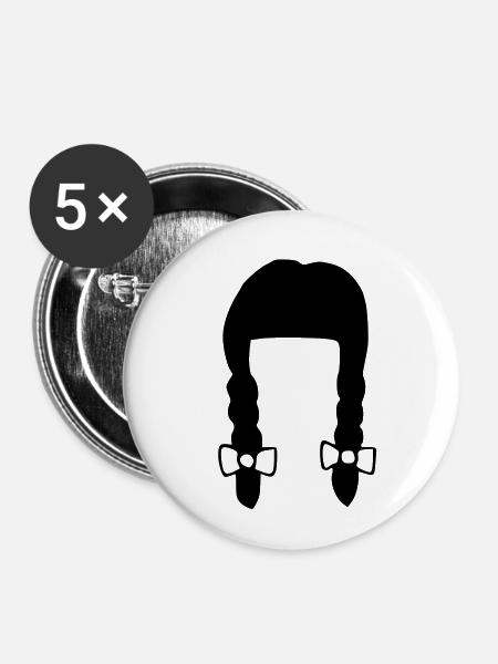Zoepfe - Buttons klein 25 mm (5er Pack) - Weiß