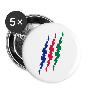 scar_flag_vec_3 fr - Lot de 5 petits badges (25 mm) - blanc - Devant