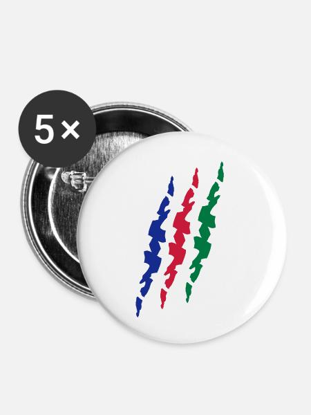 scar_flag_vec_3 de - Buttons klein 25 mm (5er Pack) - Weiß