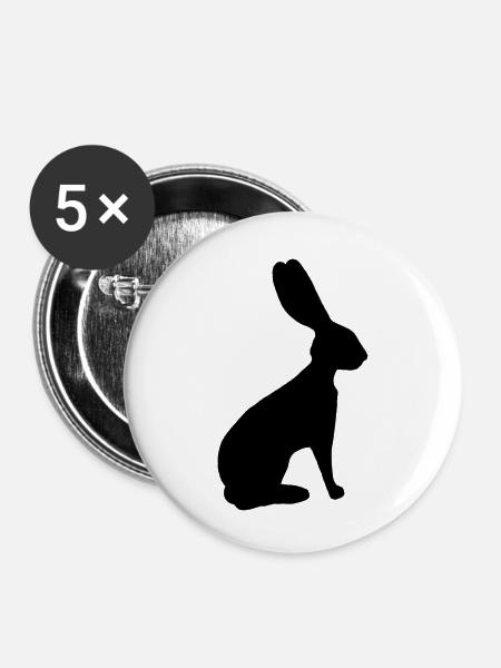 Anpassbares lievre-Muster - Buttons klein 25 mm (5er Pack) - Weiß
