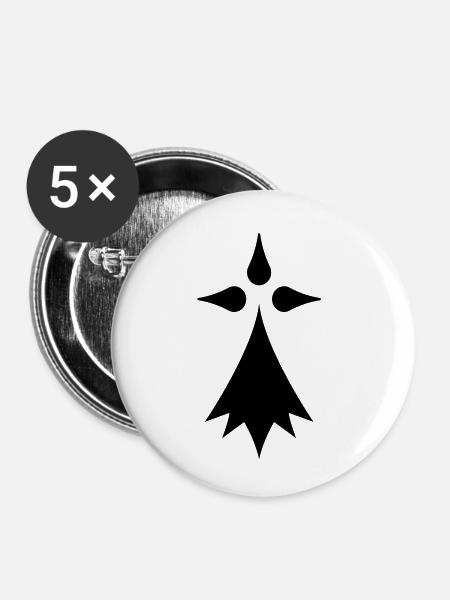 hermine02 - Buttons klein 25 mm (5er Pack) - Weiß