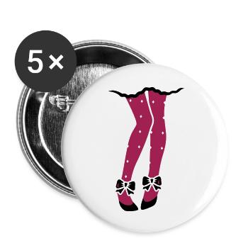 Fille - Talons - talons hauts - chaussures - - Lot de 5 petits badges (25 mm) - blanc - Devant