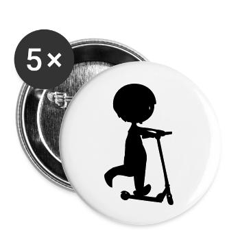 Boy circonscription - Lot de 5 petits badges (25 mm) - blanc - Devant