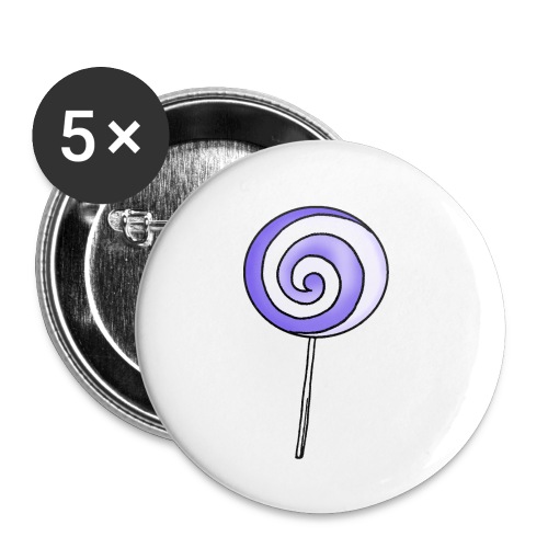 geringelter Lollipop - Buttons klein 25 mm (5er Pack)