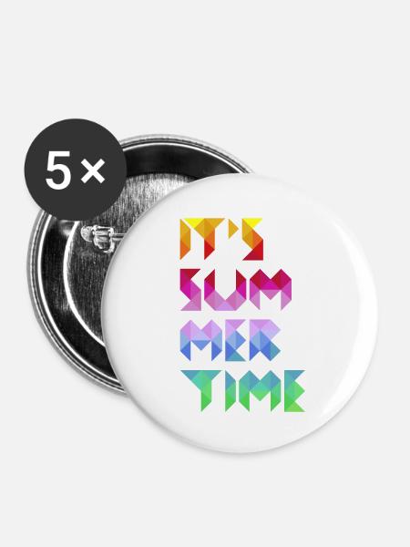 It's Summer Time - Buttons klein 25 mm (5er Pack) - Weiß
