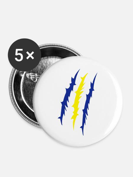 krallen - Buttons klein 25 mm (5er Pack) - Weiß