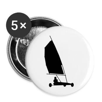 land sailing - Buttons small 1''/25 mm (5-pack) - white - Front