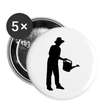 Gärtner - Buttons klein 25 mm (5er Pack) - Weiß - Vorne