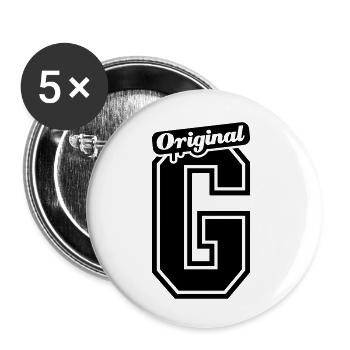 original_g_f1 - Buttons klein 25 mm (5er Pack) - Weiß - Vorne