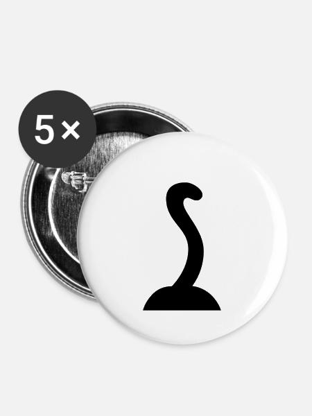 cat_kid_2 - Buttons klein 25 mm (5er Pack) - Weiß