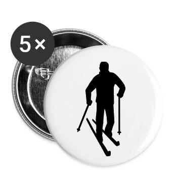 cross-country skiing - Buttons small 1''/25 mm (5-pack) - white - Front